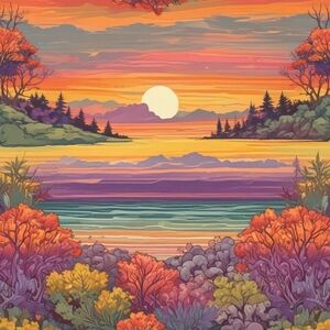 Vibrant Landscape Art Print